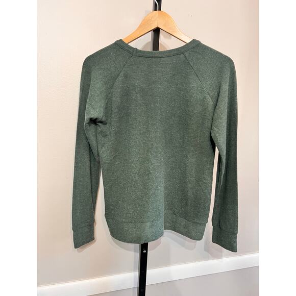 Chaser California Forever Long Sleeve Crew Neck Pullover Sweater Green S NWT - Picture 3 of 5